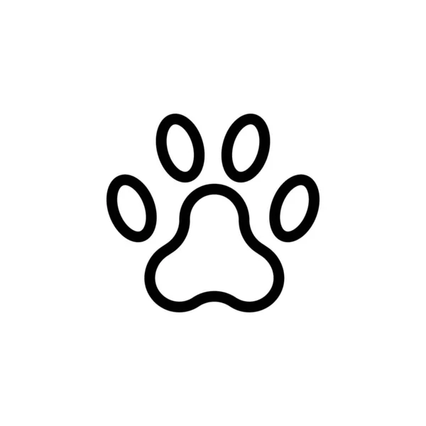Köpek ayak izi vektörü. pati ayak izi simgesi.
