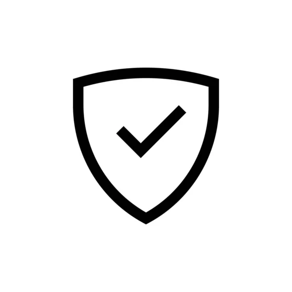 Shield Check Mark Icon Vector — Stock Vector