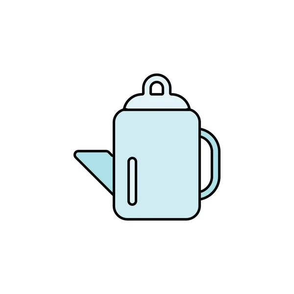 Иконка Чайник Изолированы Белом Фоне — стоковый вектор