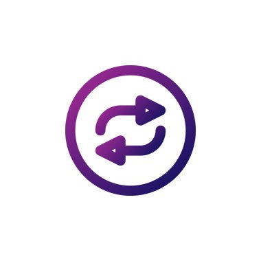 Simge vektörünü tekrarla. çokluortam oynatıcı arayüz düğmesi ve herhangi bir amaç için mükemmel