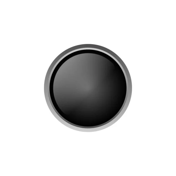 Black Glossy Vector Button Isolated Perfect Any Purposes — Stock Vector