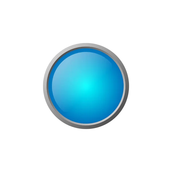 Azul Brillante Botón Vectorial Aislado Perfecto Para Cualquier Propósito — Vector de stock