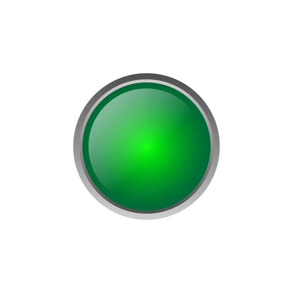 绿色光滑3D矢量按钮隔离 任何目的都是完美的 — 图库矢量图片