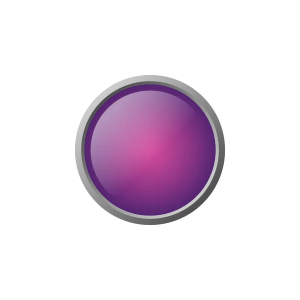 Purple Glossy Vector Button Isolated Perfect Any Purposes — Stock Vector