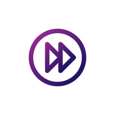 İleri simge vektörü. çokluortam oynatıcı arayüz düğmesi ve herhangi bir amaç için mükemmel