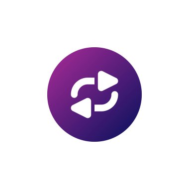 Simge vektörünü tekrarla. çokluortam oynatıcı arayüz düğmesi ve herhangi bir amaç için mükemmel