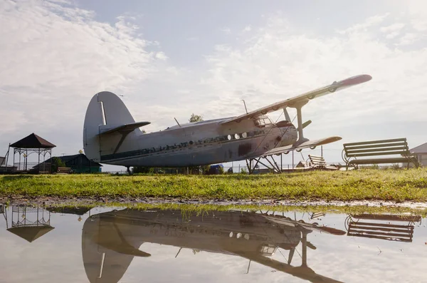 Country airplane on parking — Stock Photo, Image