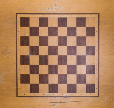 Ahşap satranç tahtası doku tablo