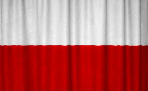Красно-белый флаг Польши — стоковое фото