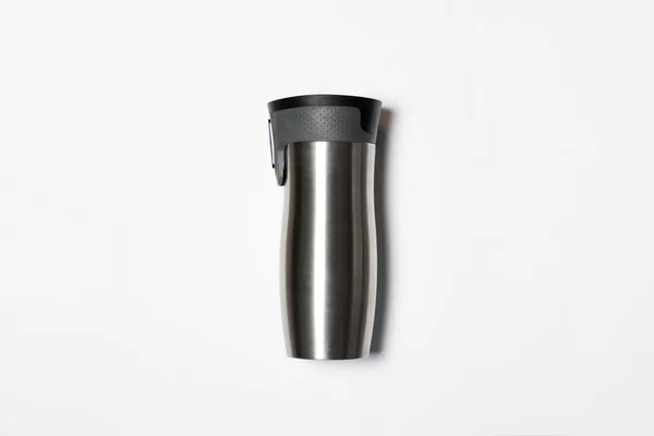 Pusty Termos Podróżuje Tumbler Kubek Cup Mockup Izolowany Białym Tle — Zdjęcie stockowe