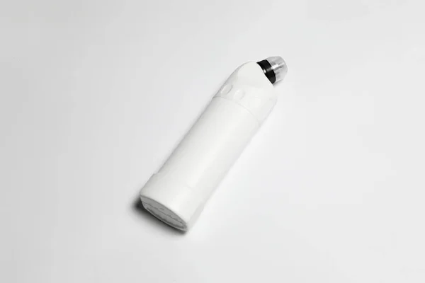 Plast Vit Flaska Mockup Flytande Tvättmedel För Smutstvätt Toalett Eller — Stockfoto
