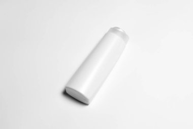 Beyaz Plastik Şampuan Şişesi ve Flip-Top Lid. Göreviniz İçin Şablonu Ayarlayın. Yüksek çözünürlüklü fotoğraf. Üst görünüm