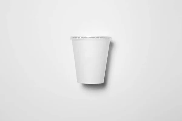 White Paper Cup Mock Lid Drink White Photo — стокове фото