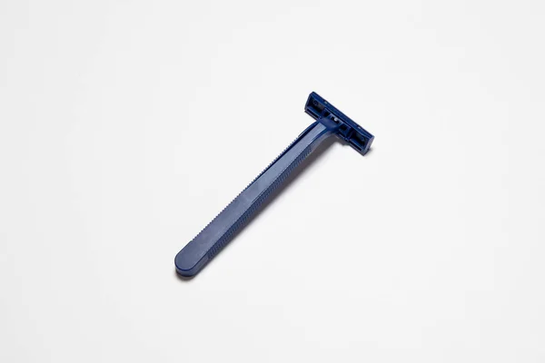 New Disposable Razor Blade White Background Shaving Razor Mockup High — Stock Photo, Image