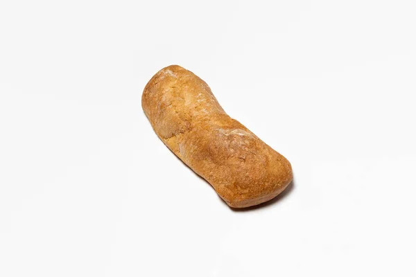 Frisch Gebackenes Brot Isoliert Auf Weißem Hintergrund Draufsicht Foto Hoher — Stockfoto