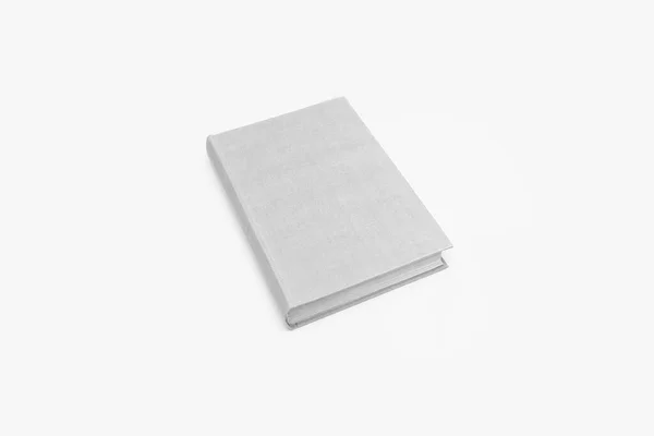 Livre Blanc Couverture Rigide Maquette Isolée Sur Fond Blanc Photo — Photo