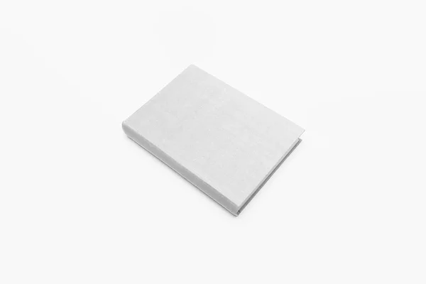 Blank White Hardcover Book Mock Izolowane Białym Tle Zdjęcie Wysokiej — Zdjęcie stockowe