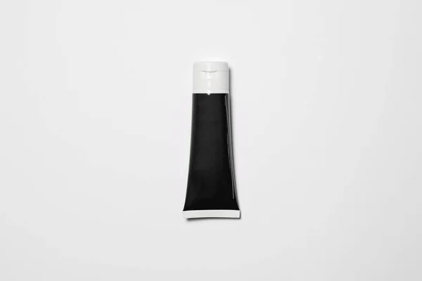 Tomma Cosmetic Tube Pack Mockup Cream Eller Gel Isolerad Vit — Stockfoto