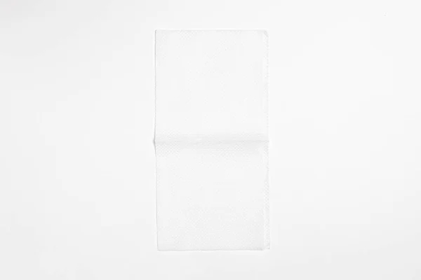 Tovagliolo Quadrato Bianco Isolato Sfondo Bianco Foto Alta Risoluzione — Foto Stock