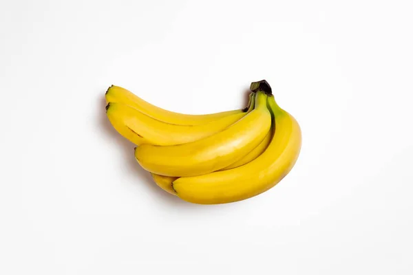 Bananencluster Geïsoleerd Witte Achtergrond Hoge Resolutie Foto — Stockfoto