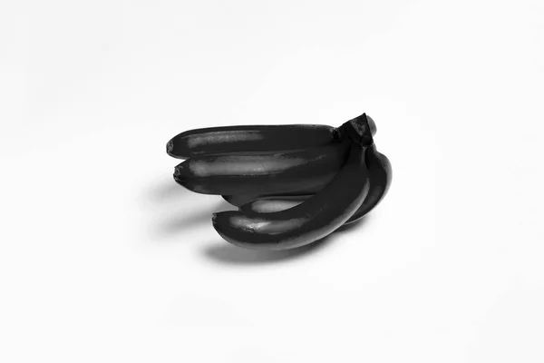 Черный Банан Белом Фоне Иллюстрация Фото Высокого Разрешения — стоковое фото