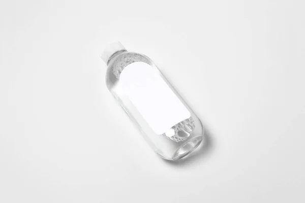 Міцелярна Пляшка Порожньою Етикеткою Ізольована Білому Тлі Видалення Макіяжу Природний — стокове фото