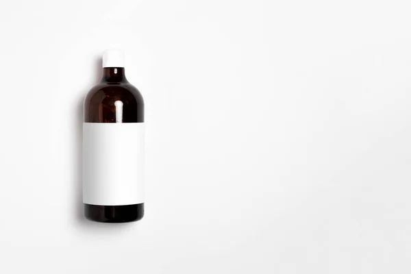 Plastic Shampoo Bottle Flip Top Lid Dalam Bahasa Inggris Mock — Stok Foto