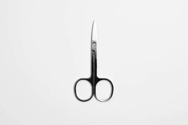 Malé Nůžky Nerezové Oceli Používá Pro Stříhání Chloupků Nose Dekoraci — Stock fotografie