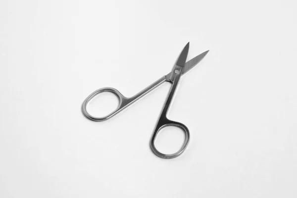 Small Stainless Steel Scissors Used Cutting Nose Hair Eyebrow Decoration — Stock Photo, Image
