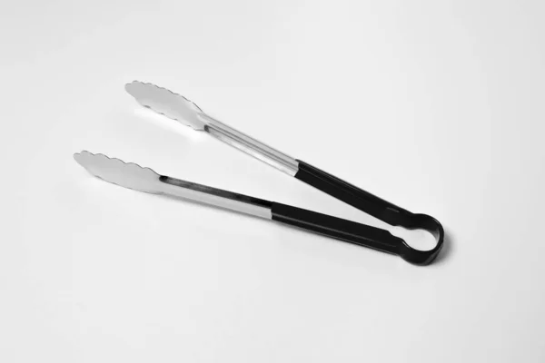 Serveren Keuken Koken Tongs Geïsoleerd Een Witte Achtergrond Hoge Resolutie — Stockfoto