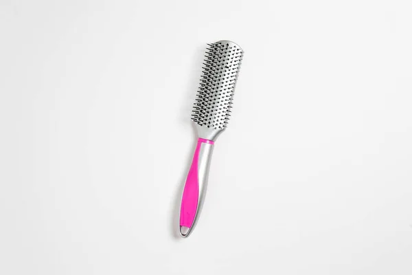 Brosse Cheveux Isolée Sur Fond Blanc Photo Haute Résolution Vue — Photo