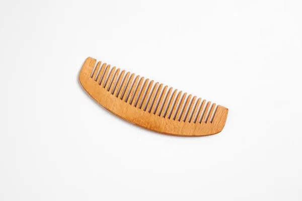Wooden Comb Hair Isolated White Background Hairbrush High Resolution Photo — Stock Photo, Image