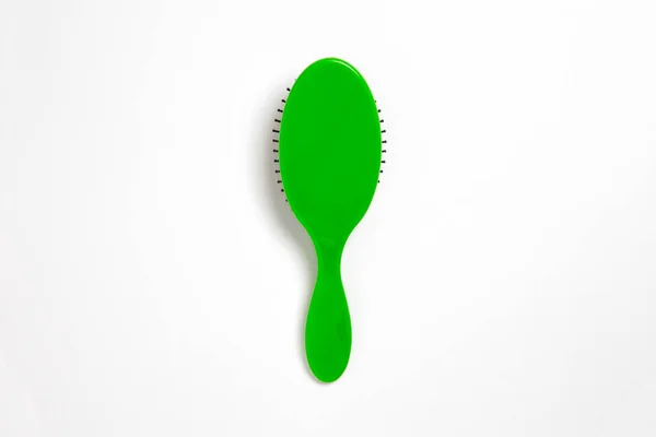 Hairbrush Isolated White Background High Resolution Photo Top View — Stock Photo, Image