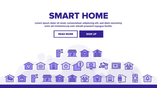 Kolekce Smart Home-tenká čára ikony nastavit vektor — Stockový vektor