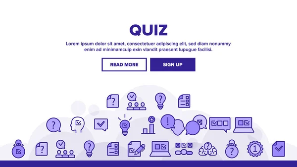 Διάνυσμα κεφαλίδας παιχνιδιού Quiz — Διανυσματικό Αρχείο
