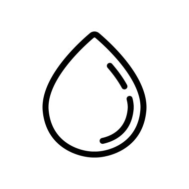 Bir damla yağ bir ikon vektörüdür. İzole edilmiş kontür sembolü gösterimi