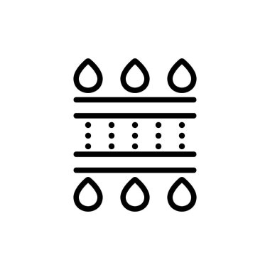 Aquifer katmanları ikon vektörü. İzole edilmiş kontür sembolü gösterimi