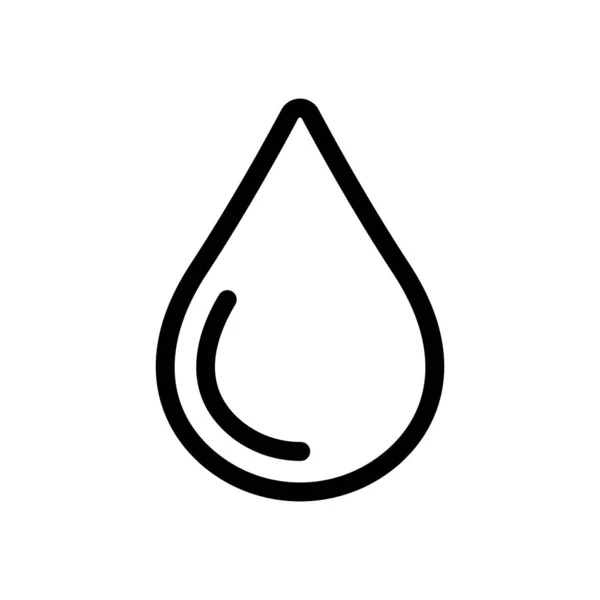 Ein Tropfen Wasser Symbol Vektor. Isolierte Kontursymboldarstellung — Stockvektor