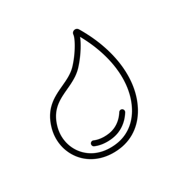 A gota do ícone do vetor cai. Isolado contorno símbolo ilustração — Vetor de Stock