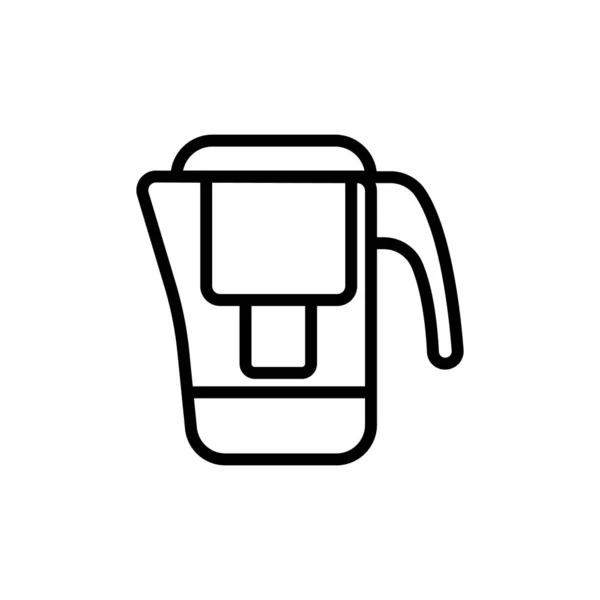 Vettore icona filtro acqua domestico. Illustrazione del simbolo del contorno isolato — Vettoriale Stock