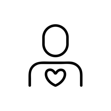 Gönüllü vektör ikonu. İzole edilmiş kontür sembolü gösterimi