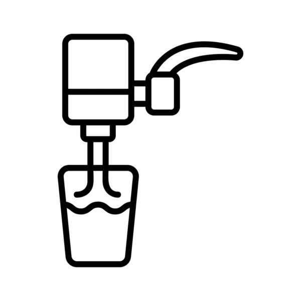 Pompa wodna jest ikoną wektora. Ilustracja izolowanego symbolu konturu — Wektor stockowy