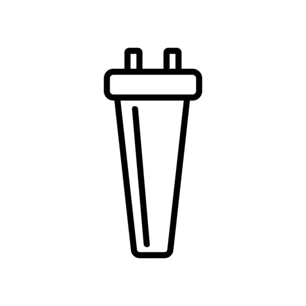 Il filtro dell'acqua potabile è un vettore icona. Illustrazione del simbolo del contorno isolato — Vettoriale Stock