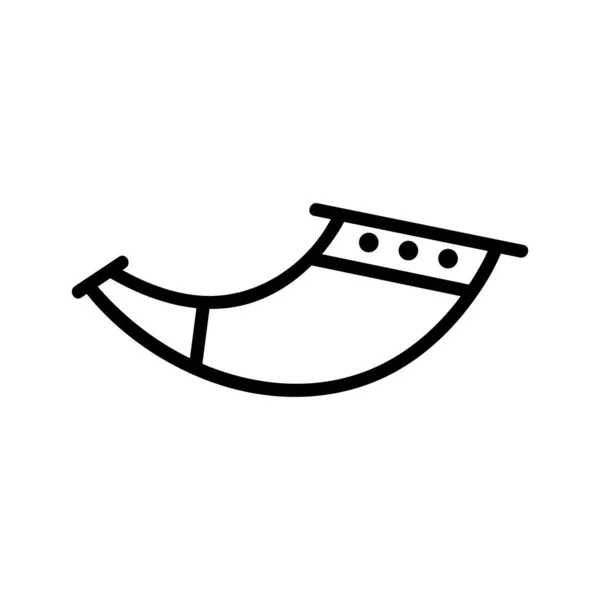 Cazador de cuernos vector icono. Ilustración del símbolo de contorno aislado — Archivo Imágenes Vectoriales
