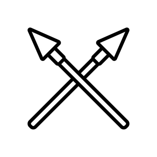 Topp Warrior ikon vektor. Isolerad kontur symbol illustration — Stock vektor