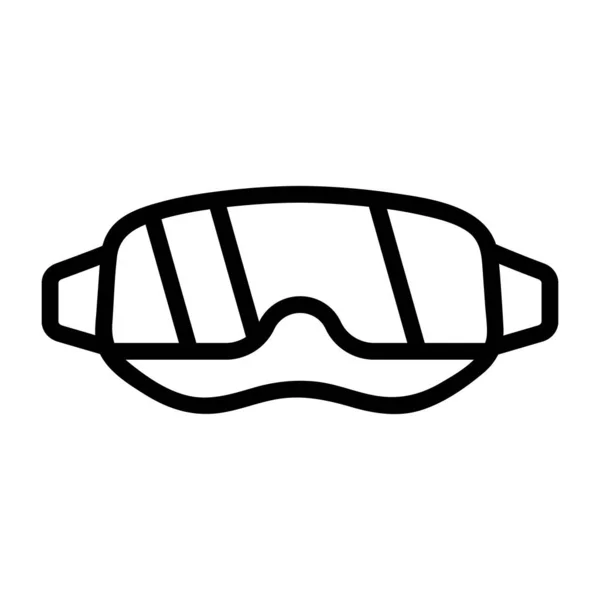 Icono de protección ocular gafas de vector. Ilustración del símbolo de contorno aislado — Archivo Imágenes Vectoriales