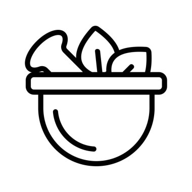 Şifalı bitkiler ikon vektörü. İzole edilmiş kontür sembolü gösterimi