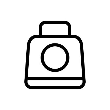 Paket servis ikonu vektörü yiyorum. İzole edilmiş kontür sembolü gösterimi