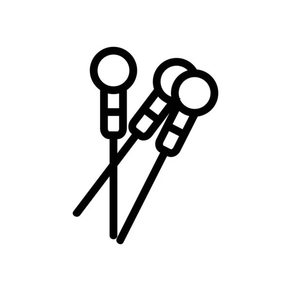 Akupunktur ikon vektor. Isolerad kontur symbol illustration — Stock vektor