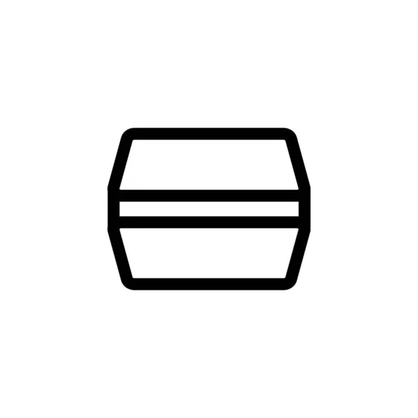 Yiyecek ikonu vektörü için konteyner. İzole edilmiş kontür sembolü gösterimi — Stok Vektör